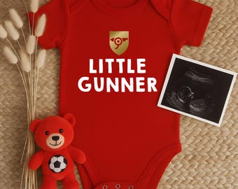 Little Gunner Babygrow: Custom Football Baby Vest