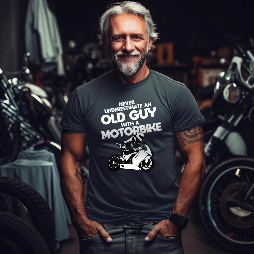 トップス Oldman Never Underestimate An Old Man With A Dirt Bike ダートバイク