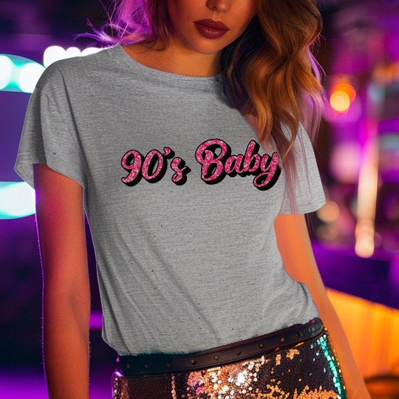 90's Baby T-shirt: Women's Retro Music Party Top