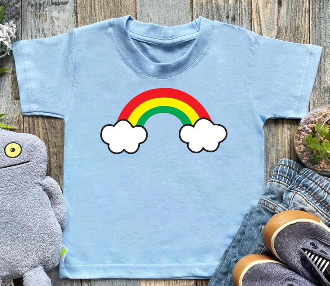 Kids Rainbow Tshirt Boys Girls Stay Safe Gift Top Birthday Etsy