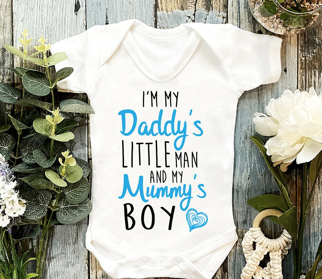 Buy I'm My Daddy's Little Man and Mummy's Boy Babygrow Baby Vest