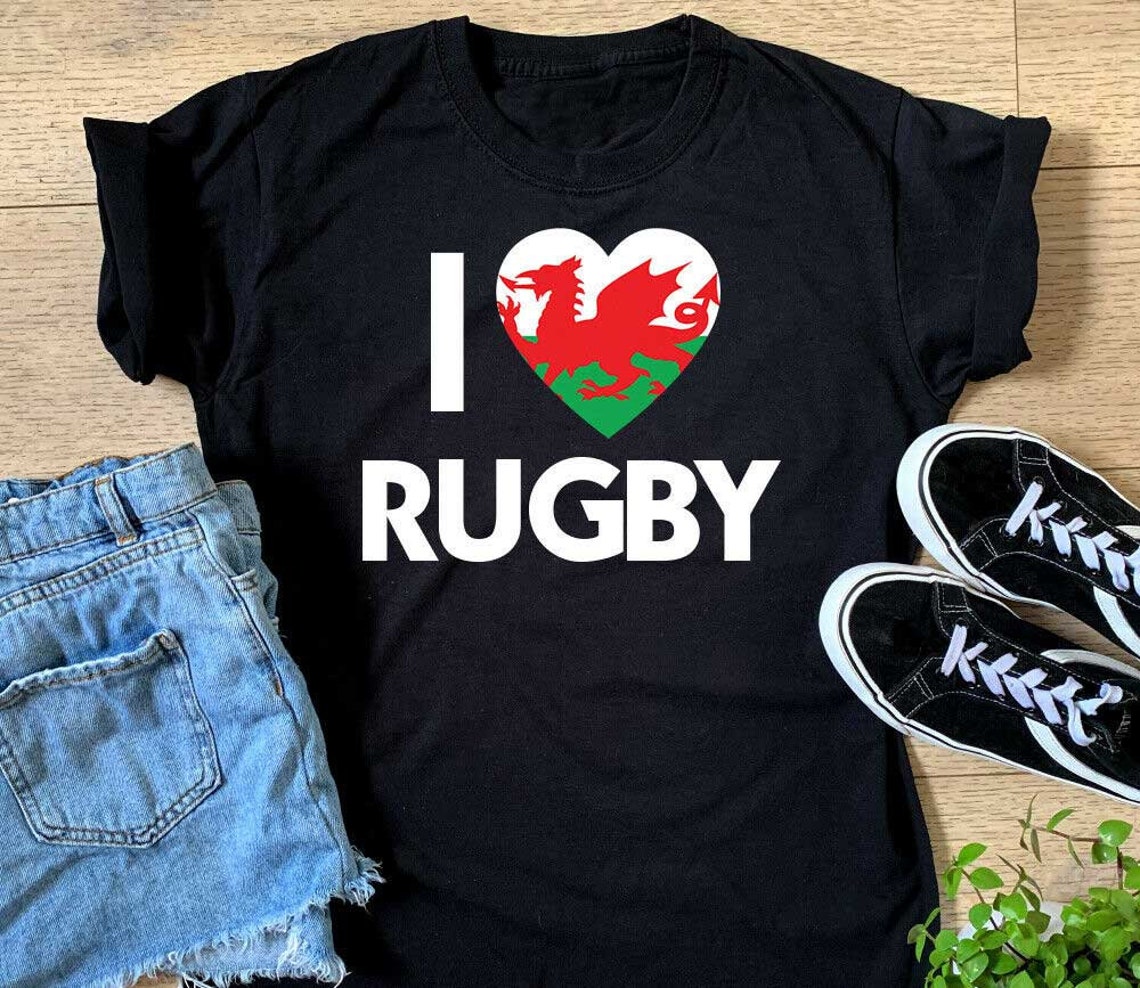 Ladies I Love Welsh Rugby Tshirt Womens Girls Wales Six Etsy