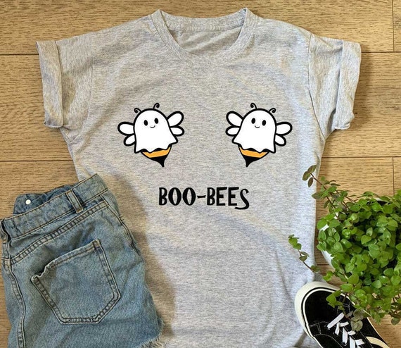 Ladies Boo Bees T-shirt Womens Girls 