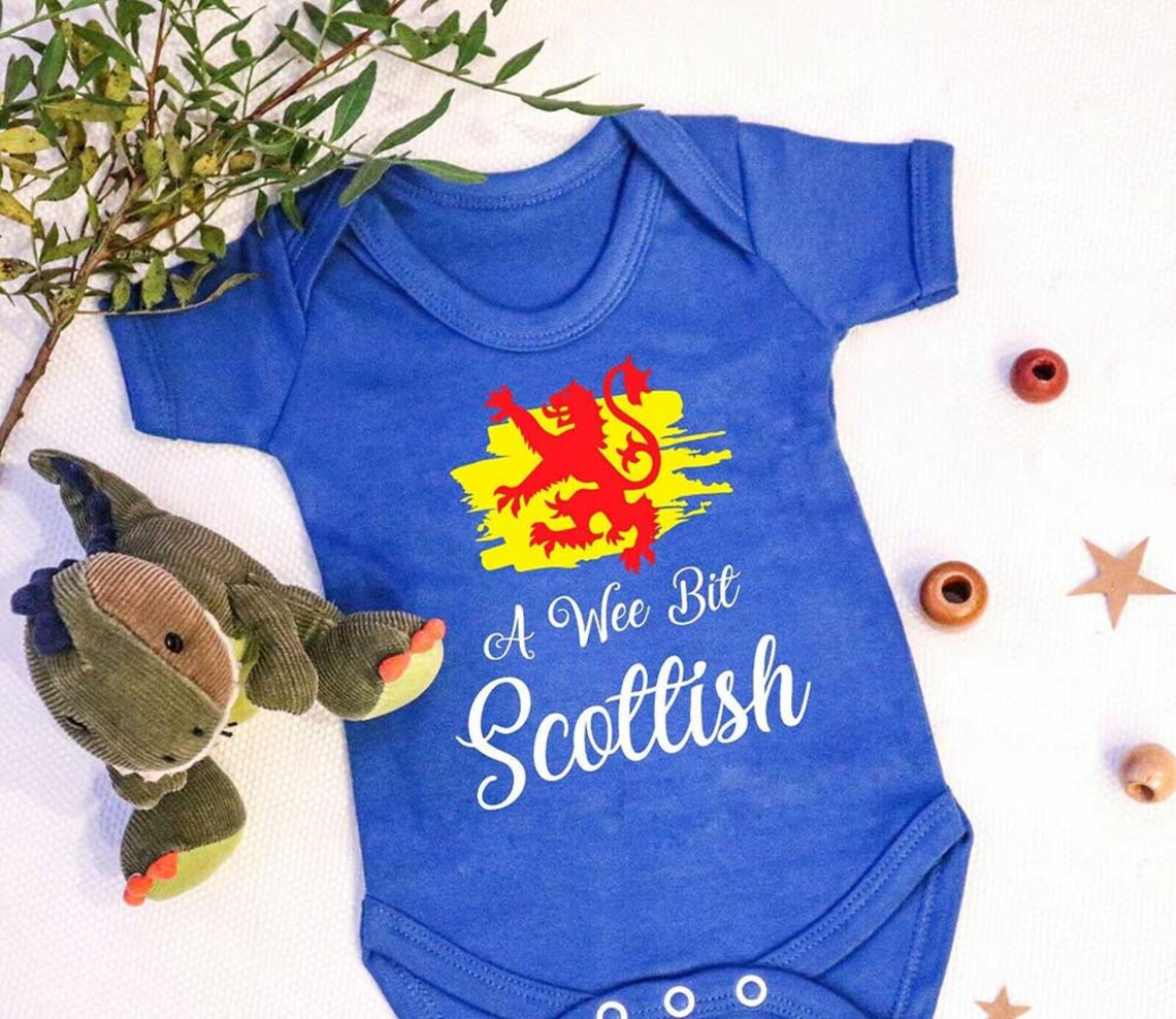 A Wee Bit Scottish Baby Vest Super Cute Scottish Baby Gift Etsy