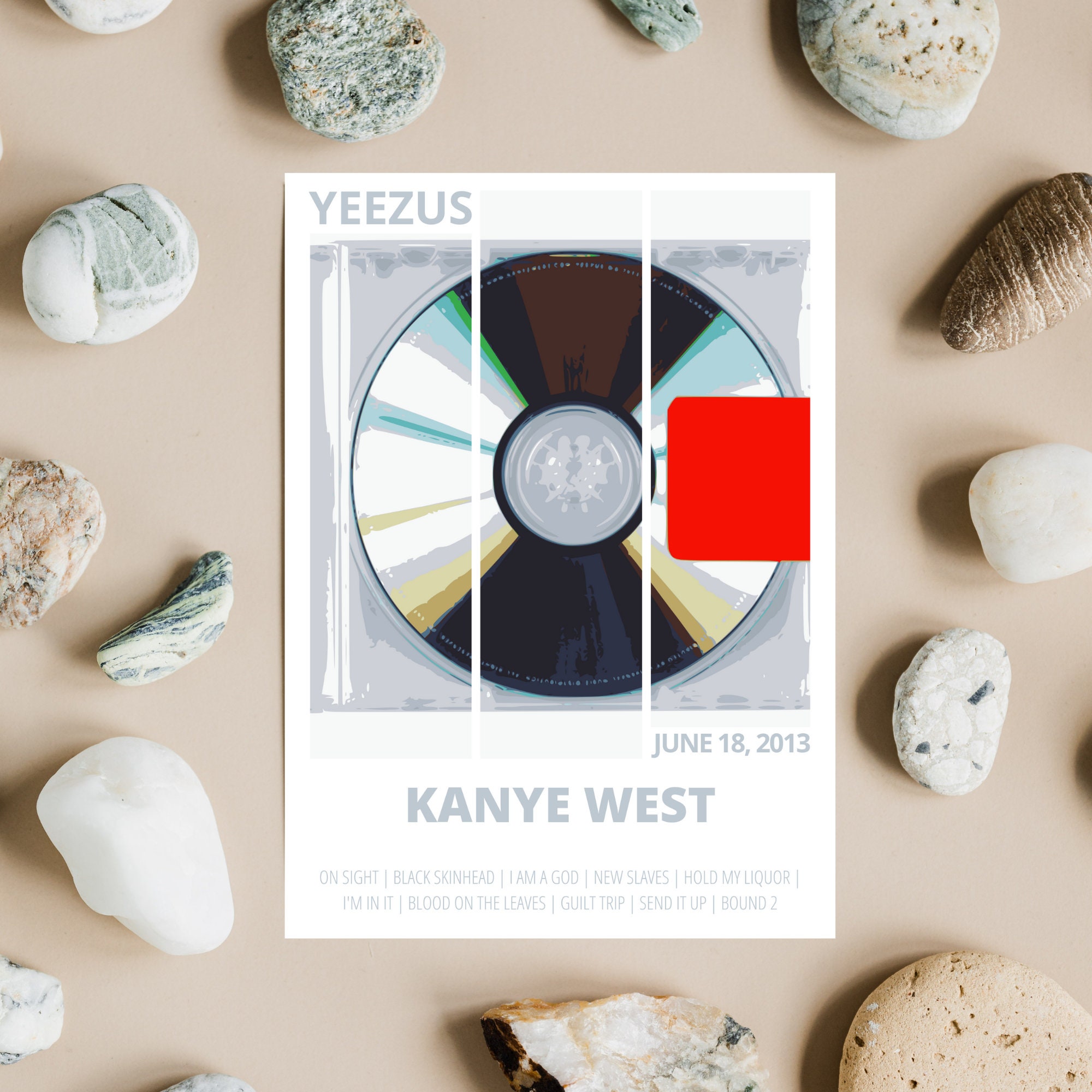 Kanye West Poster Yeezus Album Cover Album Poster Music Poster Music Prints  Wall Art Wall Décor - Etsy