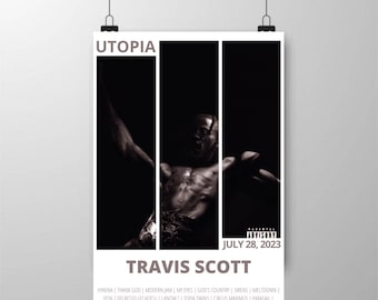 Travis Poster Scott Poster Utopia Album Cover Posters Decorative Painting  Canvas Wall Posters Music Art Picture Print Modern Bedroom Wall Decor
