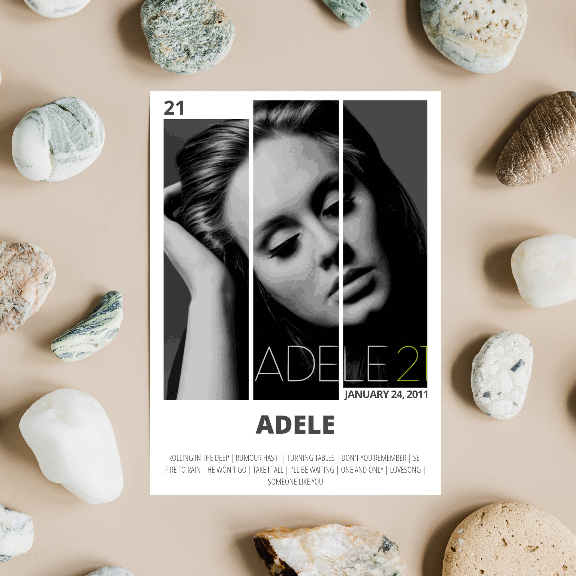 Adele Poster | 21 | Album Cover | Album Poster