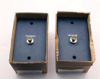 Lote vintage de dos paneles de conectores BNC personalizados para placa de pared RCI (transmisión y recepción), nuevos