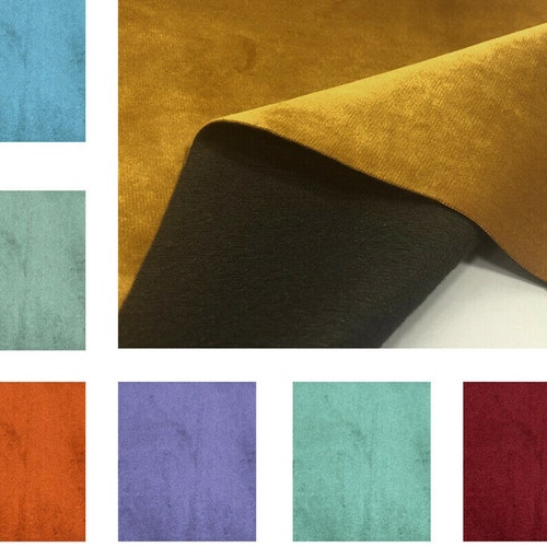 Plush Velvet Fabric Dressmaking Upholstery Faux Suede Soft Curtain Blind Velour Material | 145cm Wide