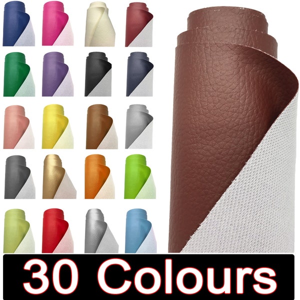 Grained Faux Leather Leatherette Fabric Heavy Duty Texture Waterproof Upholstery Material