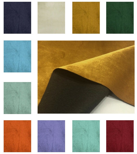 Plush Velvet Fabric Dressmaking Upholstery Faux Suede Soft Curtain Blind  Velour Material 145cm Wide -  UK