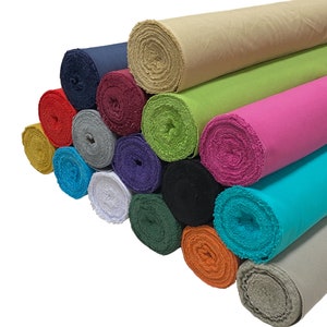 100% Cotton Canvas Fabric Duck Material Dressmaking Cloth Curtain Bags 145cm 57" Wide 250GSM Sold Per Meter