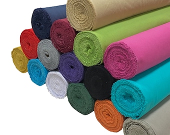 100% Cotton Canvas Fabric Duck Material Dressmaking Cloth Curtain Bags 145cm 57" Wide 250GSM Sold Per Meter