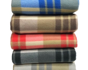 Tartan deken geruit ontwerp groot polar fleece warm zacht bed reizen auto kamperen