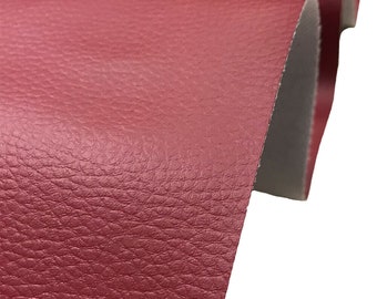 Maroon Grained Faux Leather Leatherette Fabric Heavy Duty Texture Waterproof Upholstery Material