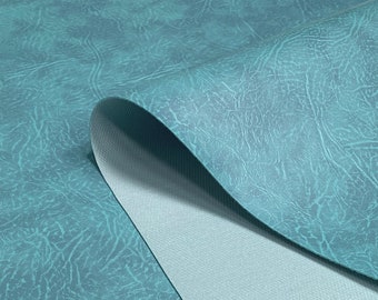 Sky Blue Heavy Grained Faux Leather Fabric Upholstery Material Leatherette Art Craft Car By The Metre 140cm Wide