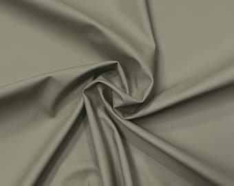 Grey Soft Faux Leather Fabric Stretch Smooth Matt Matte Leatherette Vinyl Material 140cm 55"" Wide 230gsm One Way Stretch Sold Per Meter
