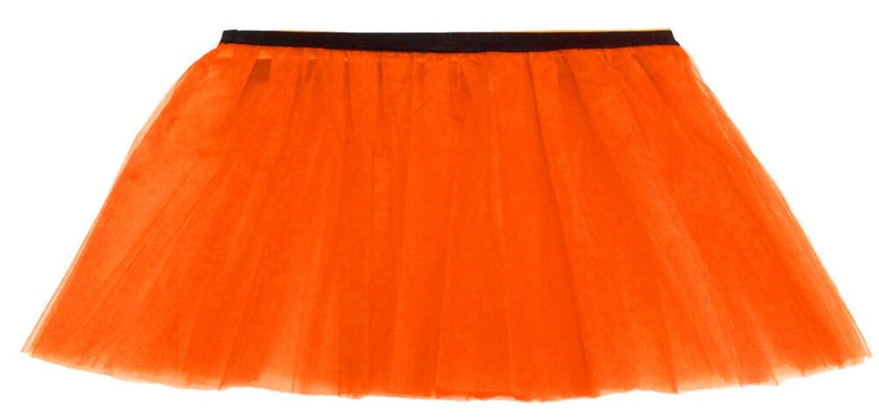 Tutu Jupes Femmes Dames Filles Poule Adulte Plus Neon Fantaisie 1980 80s Costume 10 Couleurs Tailles 6-14 & 16-26 Orange