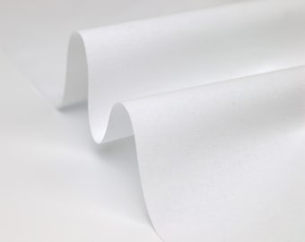 Tela de percal blanca por metro - Material 100 % algodón para manualidades - 150 cm (60 pulgadas) de ancho - 155 g/m² para costura, forros de cortinas y acolchados