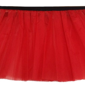 Tutu Jupes Femmes Dames Filles Poule Adulte Plus Neon Fantaisie 1980 80s Costume 10 Couleurs Tailles 6-14 & 16-26 Rouge