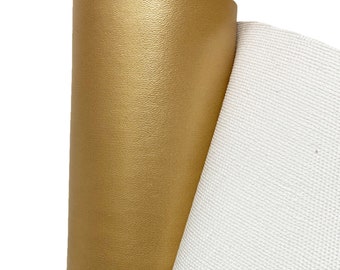 Gold Faux Leather Leatherette Fabric Waterproof Upholstery Material Heavy Duty Art Craft By The Metre