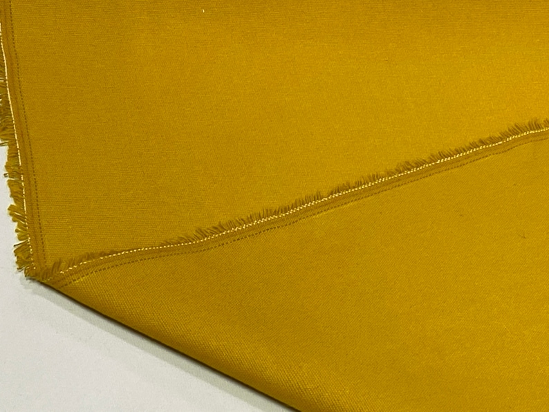 Mustard 100% Cotton Canvas Fabric Duck Material Dressmaking Cloth Curtain Bags 145cm 57" Wide 250GSM Sold Per Meter Bild 3