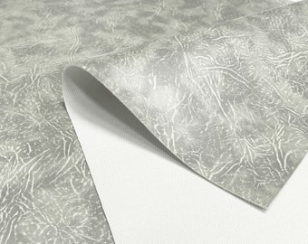 Silver Heavy Grained Faux Leather Fabric Upholstery Material Leatherette Art Craft Car By The Metre 140cm Wide