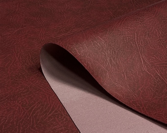Maroon Heavy Grained Faux Leather Fabric Upholstery Material Leatherette Art Craft Car By The Metre 140cm Wide