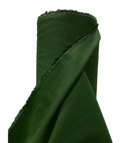 Dark Green 100% Cotton Canvas Fabric Duck Material Dressmaking Cloth Curtain Bags 145cm 57" Wide 250GSM Sold Per Meter
