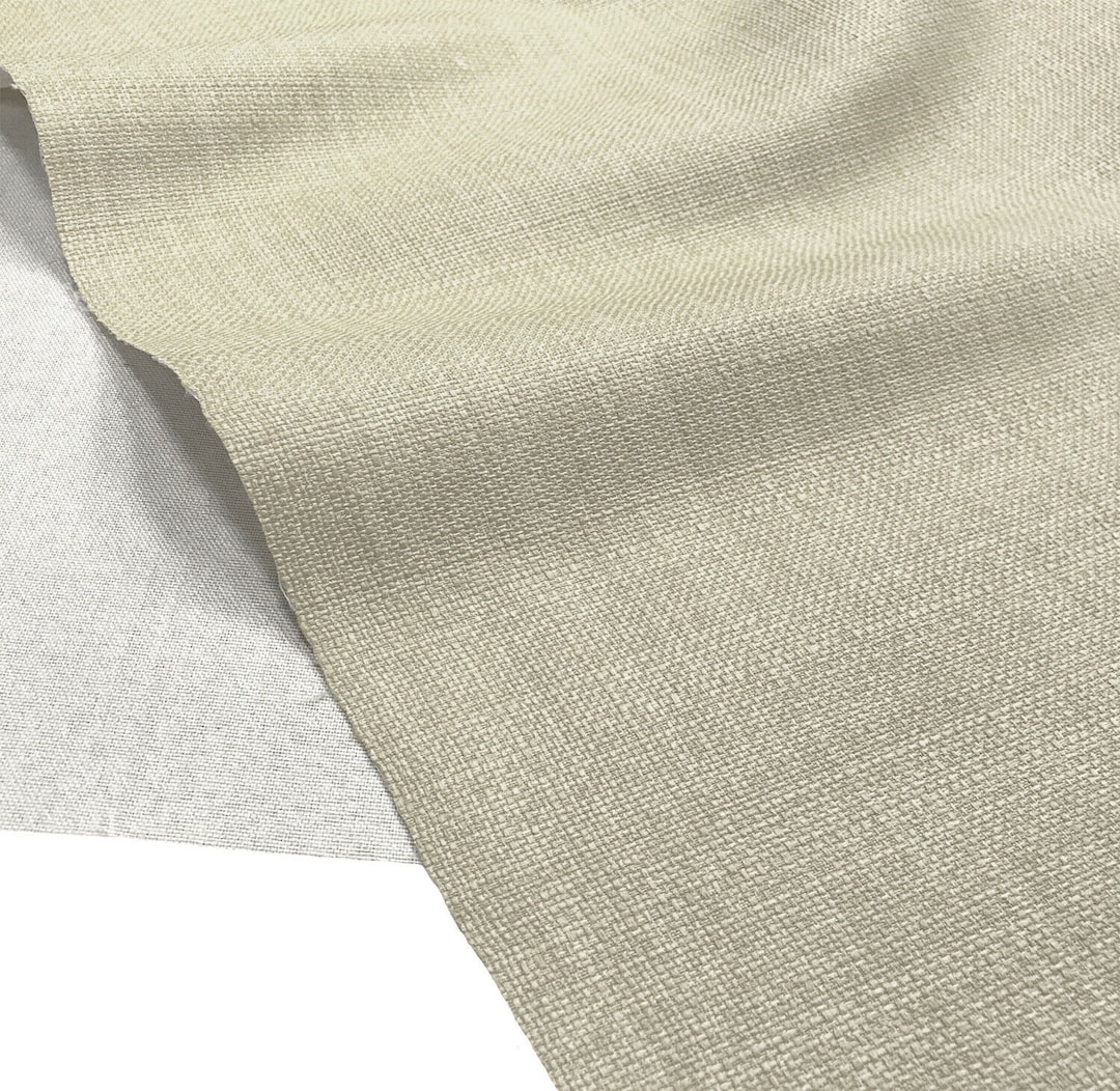 CREAM LINEN LOOK DESIGNER SOFT PLAIN CURTAIN CUSHION SOFA UPHOLSTERY