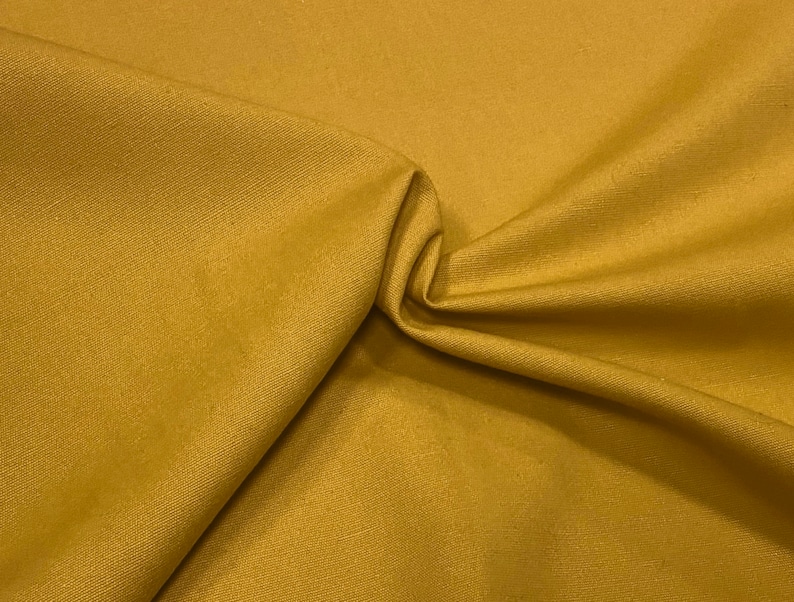 Mustard 100% Cotton Canvas Fabric Duck Material Dressmaking Cloth Curtain Bags 145cm 57" Wide 250GSM Sold Per Meter Bild 4
