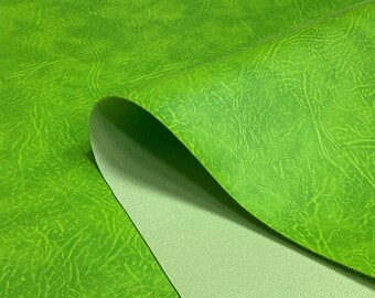 Green Heavy Grained Faux Leather Fabric Upholstery Material Leatherette Art Craft Car By The Metre 140cm Wide