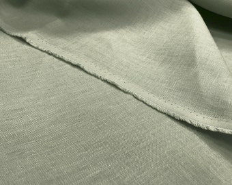 Ash Grey Pure Linen Tissu 100% Couture Matériel vintage Mode Naturelle Artisanat Lin | 140cm de large au mètre