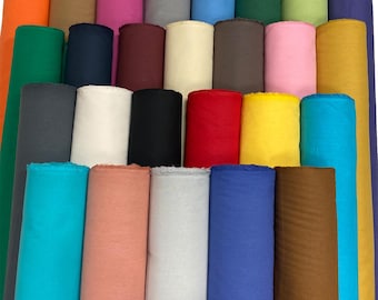 100% Cotton Fabric - 150cm Wide Plain Cotton Fabric by The Metre - Ideal for Quilting, Sewing, Curtain, Linings, Totes, Bedding, Pillowcases