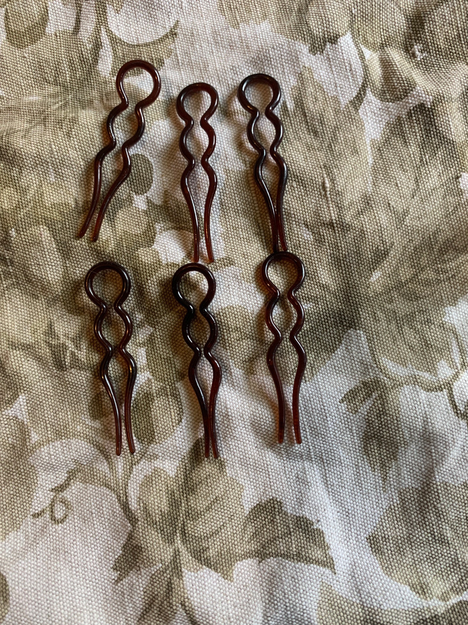 Midcentury Plastic Hair or Bun Pins 6 Etsy