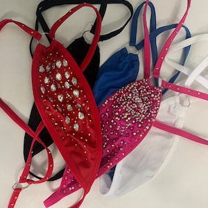 Burlesque micro thong - hand rhinestoned