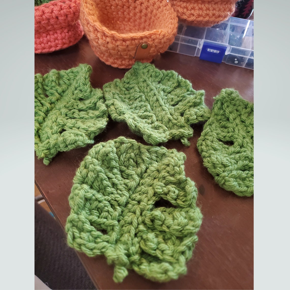 MONSTERA COASTER PATTERN Crochet Leaf and Flowerpot Holder Etsy