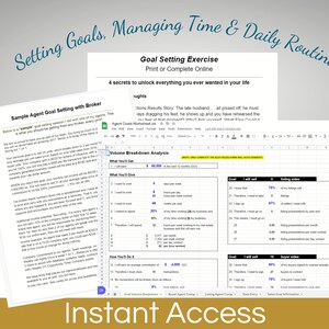 New Agent Goal Setting Process, Time Management & Daily Routines