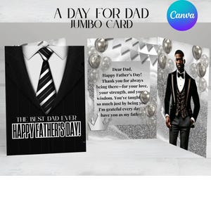 A Day for Dad/Vaderdag 24 x 36 jumbo kaart canvassjabloon