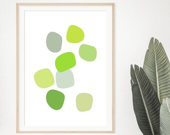 Green Abstract Digital Art Print | Printable Wall Decor | Modern Abstract Print | Printable Wall Decor