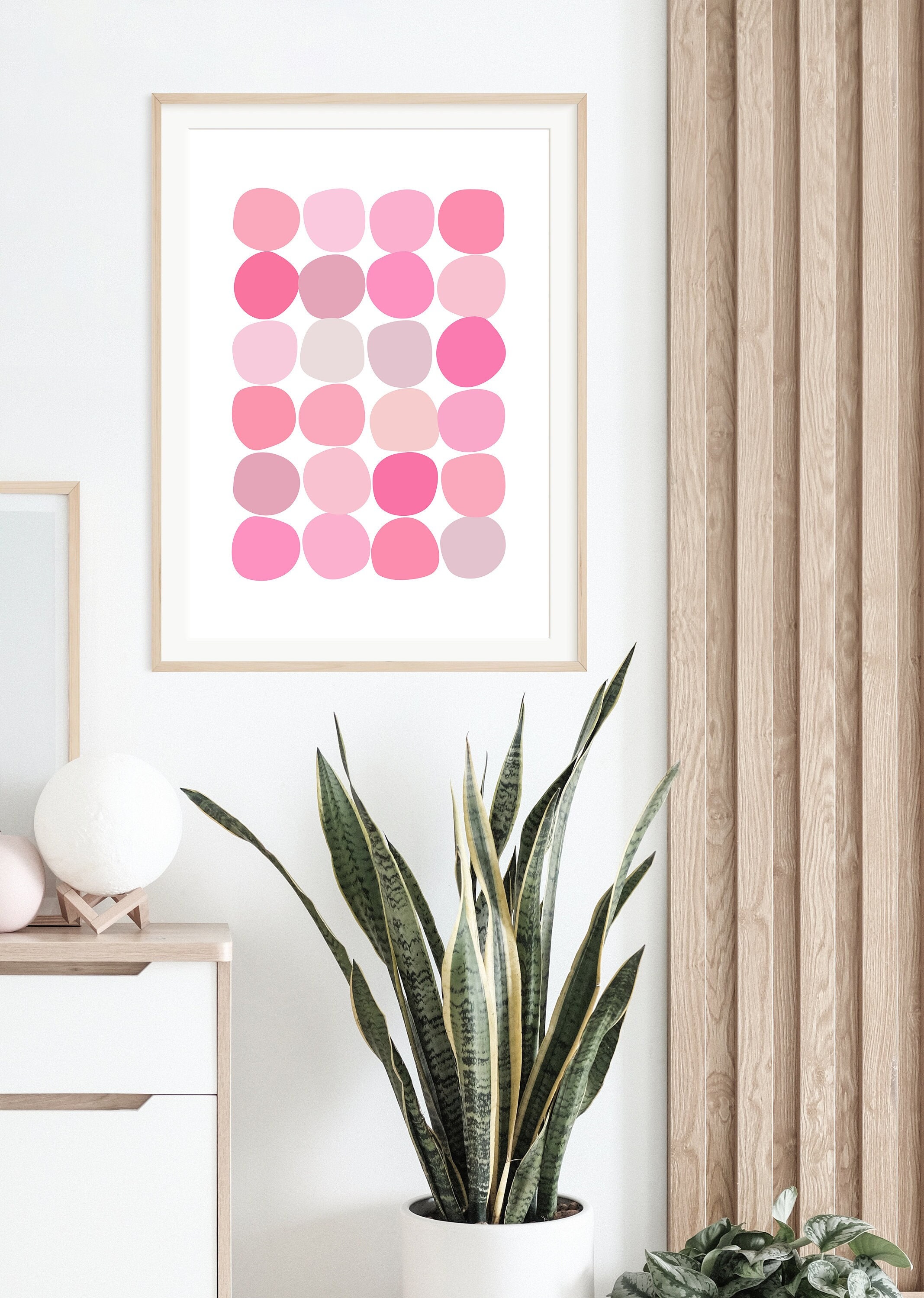 Pink Abstract Digital Art Print | Printable Wall Decor | Modern ...