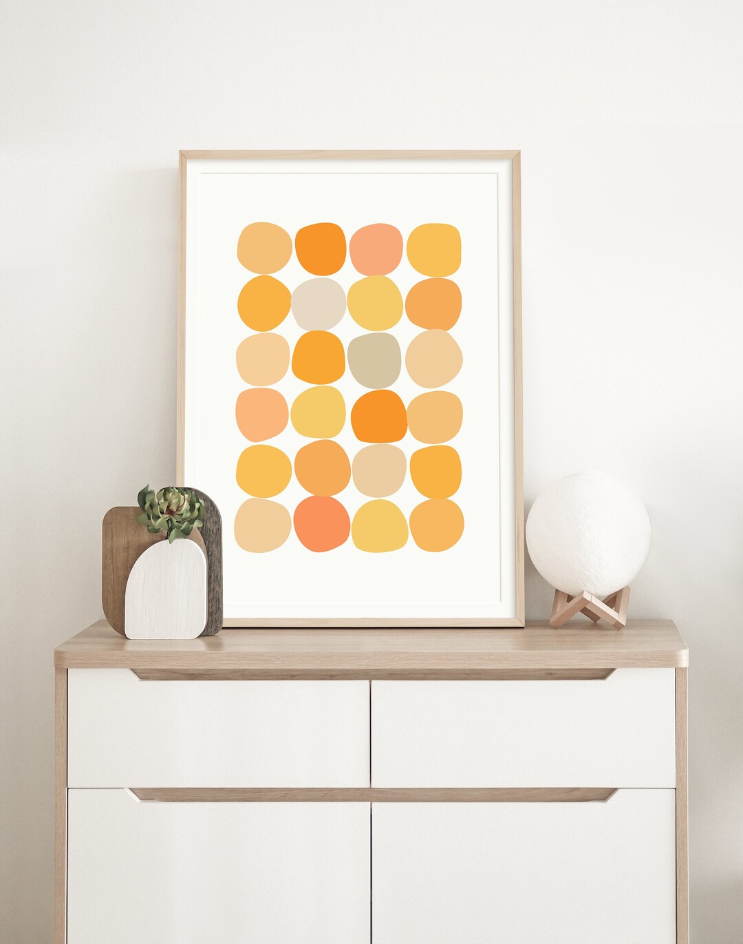Orange Abstract Digital Art Print | Printable Wall Decor | Modern ...