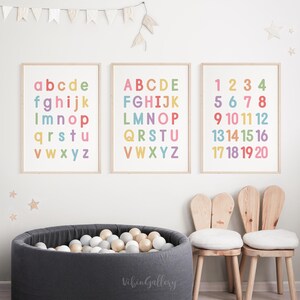 Lowercase Alphabet Poster | Pastel Wall Art| Rainbow Alphabet Poster ...
