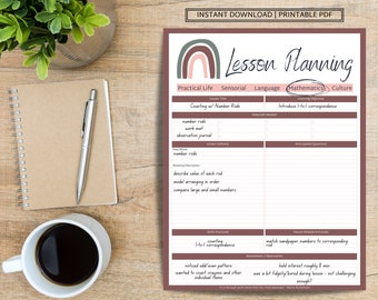 Montessori-Unterrichtsplaner-Bundle | Hausschule druckbar & digital (Instant Download)