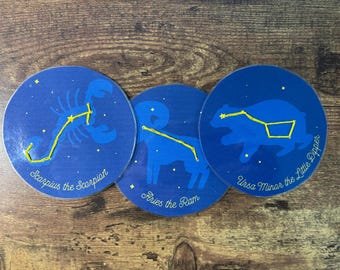 Konstellation Nähkarten Printable Bundle | 10 Sternbilder für Kinder Lernaktivität