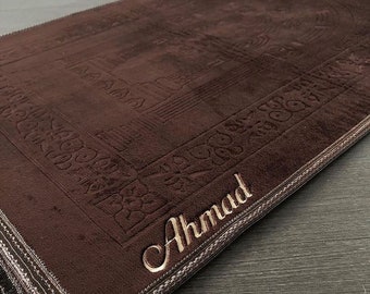 Prayer Rug, Velvet Quran, Personalized Muslim Gift Set, Prayer Mat, Sajjadah, Eid Gift, Hajj Umrah Gift, Ramadan Gifts, Gebetsteppich