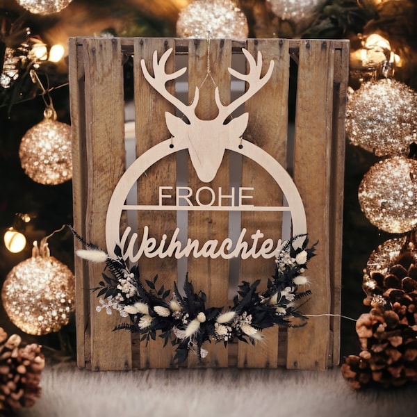 Türkranz Weihnachten, Weihnachtsdeko Haustür, Weihnachtsdeko Ideen, Deko Weihnachten, Wanddeko Weihnachten