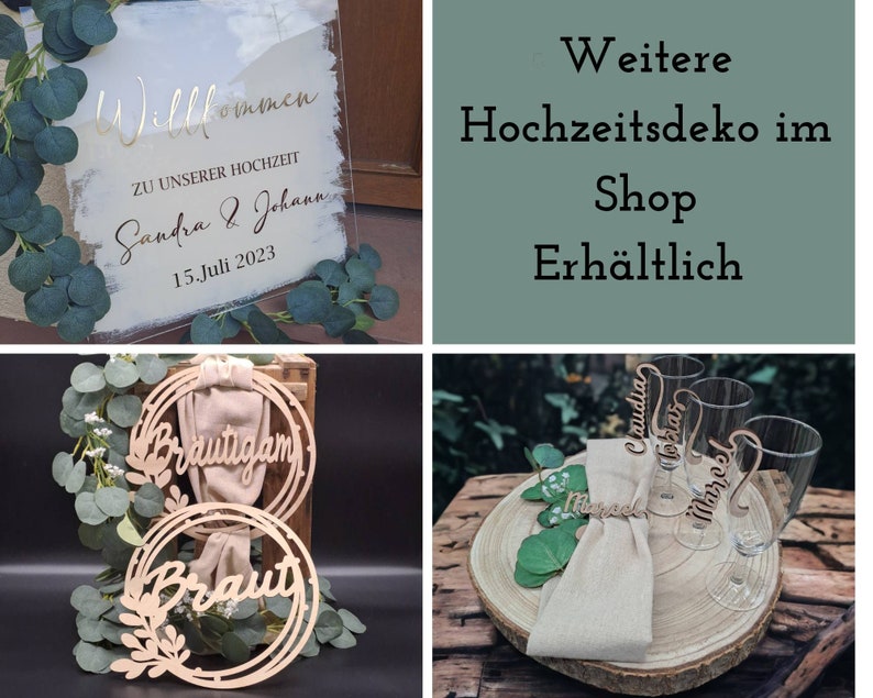 Girlande Hochzeit, Wimpelkette Hochzeit, Hochzeitsgirlande, Deko Hochzeit, Wimpelkette personalisiert Bild 7