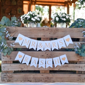 Garland wedding, pennant chain wedding, wedding garland, decoration wedding, garland personalized