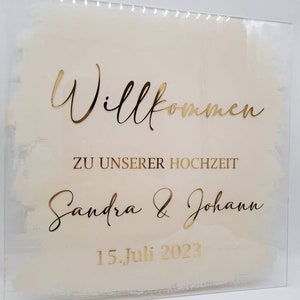 Willkommenschild Hochzeit, Hochzeitsschild Willkommen, Hochzeitsdeko, Deko Hochzeit, Deko für Hochzeit, Bild 5